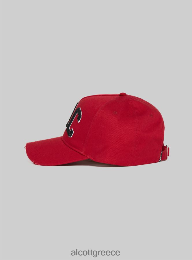 αξεσουάρ Alcott cappello con visiera e con patch rd2 κόκκινο μεσαίο άνδρες RRJDJ4655 - Image 3
