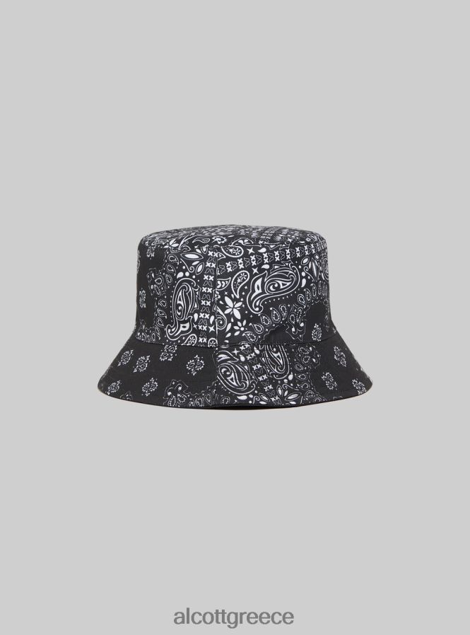 αξεσουάρ Alcott cappello pescatore con stampa paisley reversibile bk1 μαύρο άνδρες RRJDJ4523 - Image 3