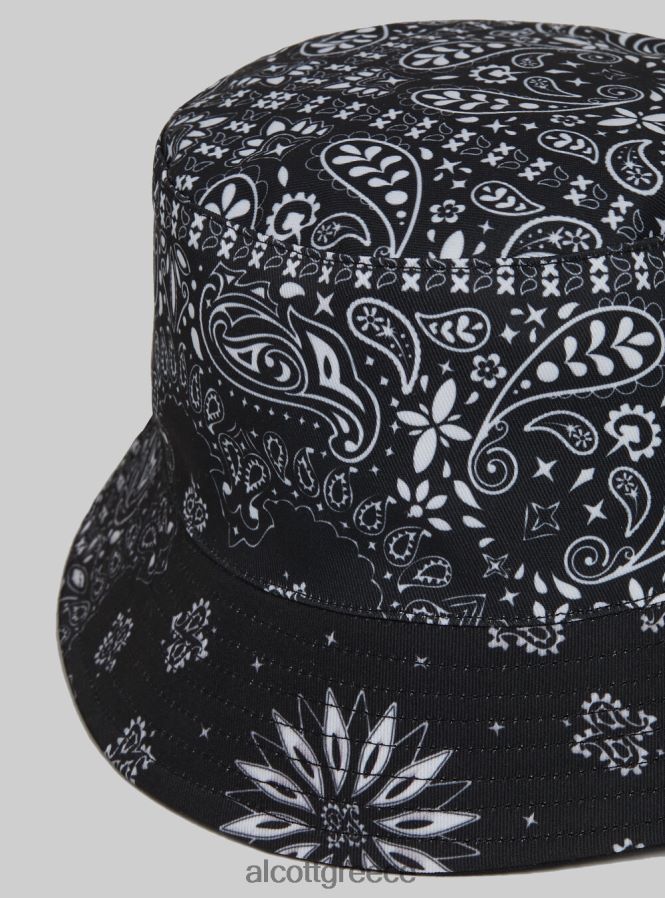 αξεσουάρ Alcott cappello pescatore con stampa paisley reversibile bk1 μαύρο άνδρες RRJDJ4523 - Image 4
