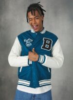 είδη ένδυσης Alcott Bomber jacket κολεγιακού τύπου με ανακυκλωμένη επένδυση bk1 μαύρο άνδρες RRJDJ4752