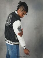 είδη ένδυσης Alcott Bomber jacket κολεγιακού τύπου με ανακυκλωμένη επένδυση bk1 μαύρο άνδρες RRJDJ4819 - Image 3