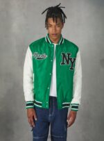 είδη ένδυσης Alcott Bomber jacket κολεγιακού τύπου με ανακυκλωμένη επένδυση bk1 μαύρο άνδρες RRJDJ41055 - Image 3