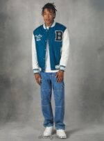 είδη ένδυσης Alcott Bomber jacket κολεγιακού τύπου με ανακυκλωμένη επένδυση bk1 μαύρο άνδρες RRJDJ4752 - Image 4