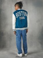 είδη ένδυσης Alcott Bomber jacket κολεγιακού τύπου με ανακυκλωμένη επένδυση bk1 μαύρο άνδρες RRJDJ4752 - Image 5