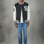 είδη ένδυσης Alcott Bomber jacket κολεγιακού τύπου με ανακυκλωμένη επένδυση bk1 μαύρο άνδρες RRJDJ4819