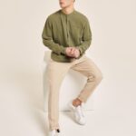 είδη ένδυσης Alcott camicia 100% lino collo coreano az3 γαλάζιο φως άνδρες RRJDJ4721