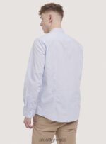 είδη ένδυσης Alcott camicia a maniche lunghe con collo coreano άσπρο άνδρες RRJDJ4992 - Image 5