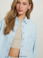 είδη ένδυσης Alcott camicia σε τζιν oversize d007 ανοιχτό γαλάζιο γυναίκες RRJDJ4423 - Image 2