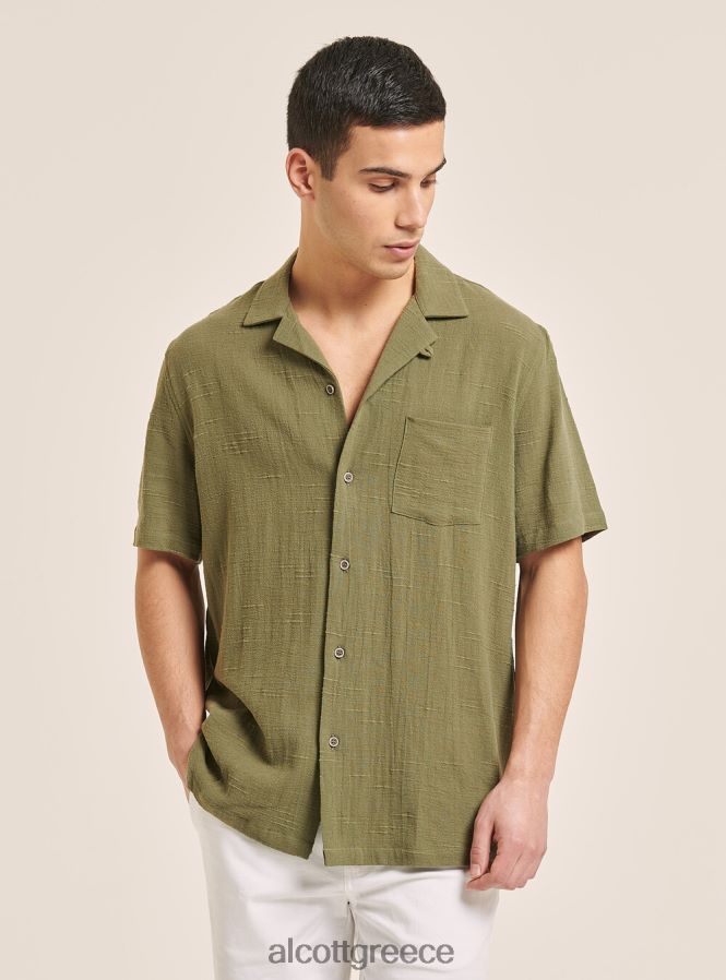 είδη ένδυσης Alcott camicia collo bowling in misto con taschino wh1 υπόλευκο άνδρες RRJDJ4820 - Image 2