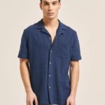 είδη ένδυσης Alcott camicia collo bowling in misto con taschino wh1 υπόλευκο άνδρες RRJDJ4818