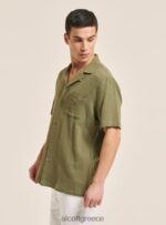 είδη ένδυσης Alcott camicia collo bowling in misto con taschino wh1 υπόλευκο άνδρες RRJDJ4820 - Image 4