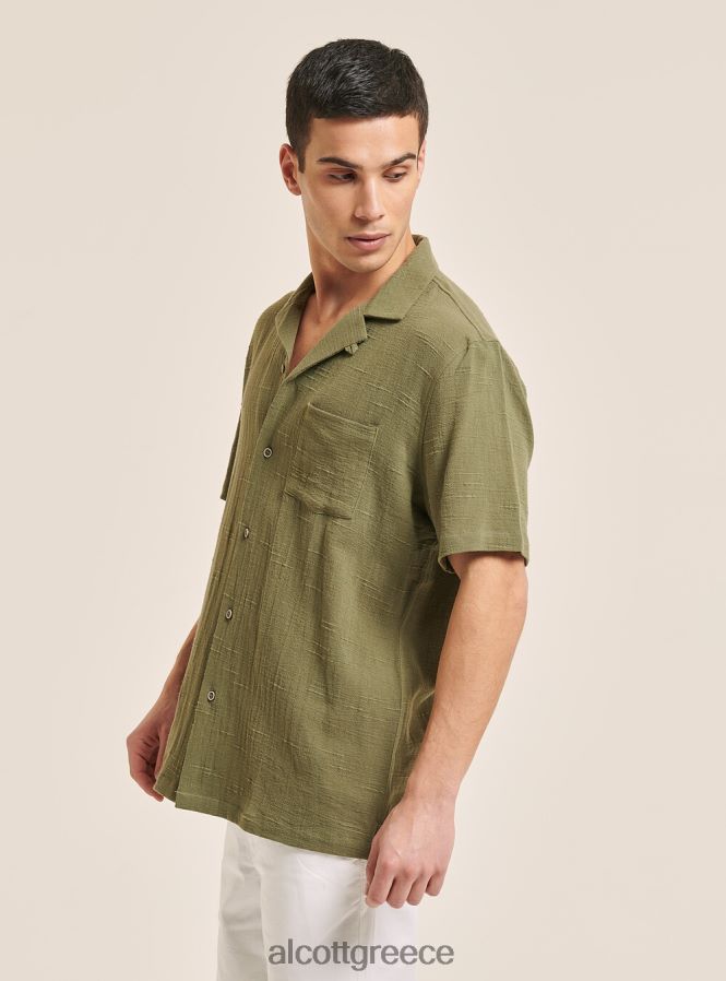 είδη ένδυσης Alcott camicia collo bowling in misto con taschino wh1 υπόλευκο άνδρες RRJDJ4820 - Image 4