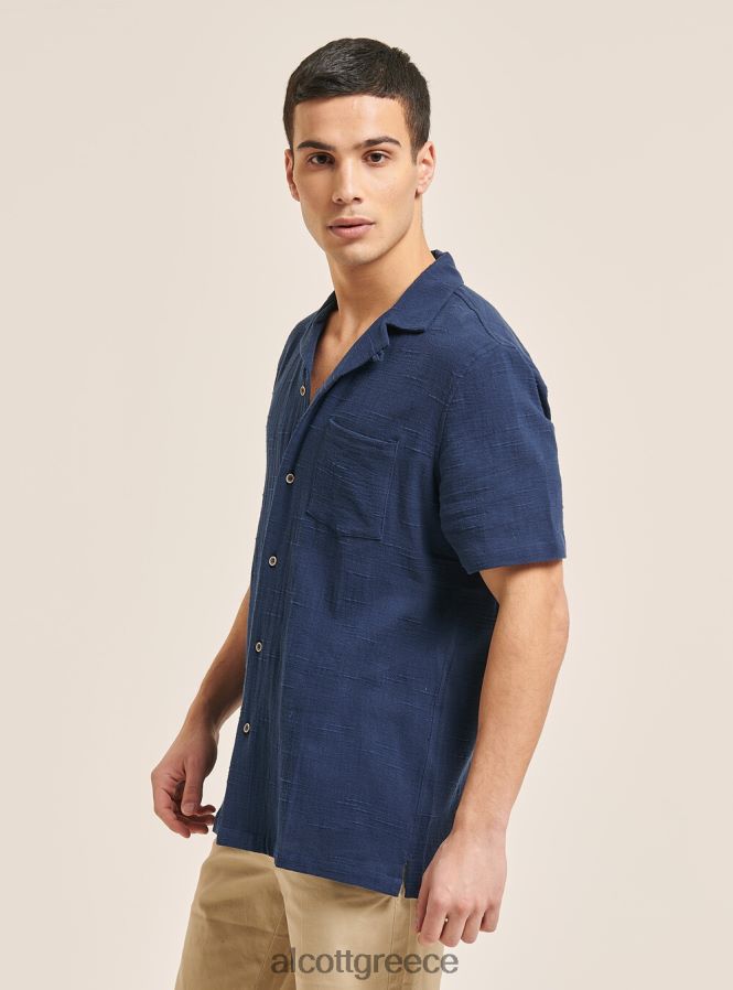 είδη ένδυσης Alcott camicia collo bowling in misto con taschino wh1 υπόλευκο άνδρες RRJDJ4818 - Image 4