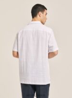 είδη ένδυσης Alcott camicia collo bowling in misto con taschino wh1 υπόλευκο άνδρες RRJDJ41090 - Image 5