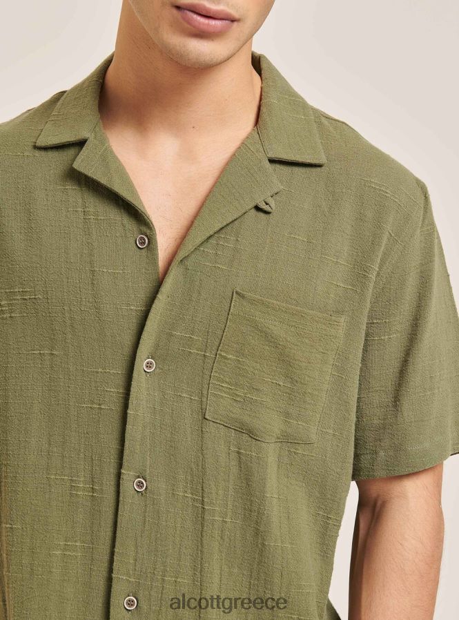 είδη ένδυσης Alcott camicia collo bowling in misto con taschino wh1 υπόλευκο άνδρες RRJDJ4820 - Image 6
