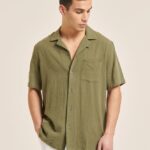 είδη ένδυσης Alcott camicia collo bowling in misto con taschino wh1 υπόλευκο άνδρες RRJDJ4820