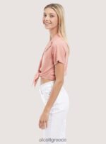 είδη ένδυσης Alcott camicia crop con nodo μαύρος γυναίκες RRJDJ4323 - Image 4