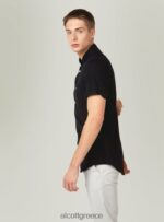 είδη ένδυσης Alcott camicia di piquet con collo coreano μπλε άνδρες RRJDJ4716 - Image 3