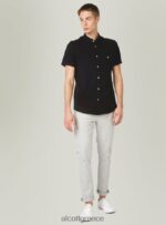 είδη ένδυσης Alcott camicia di piquet con collo coreano μπλε άνδρες RRJDJ4716 - Image 6