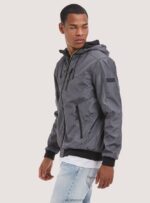 είδη ένδυσης Alcott αντιανεμικό bomber jacket με κουκούλα bk1 μαύρο άνδρες RRJDJ4728