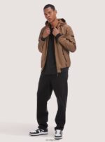 είδη ένδυσης Alcott αντιανεμικό bomber jacket με κουκούλα bk1 μαύρο άνδρες RRJDJ41028