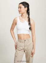 είδη ένδυσης Alcott ασύμμετρο cropped top bk1 μαύρο γυναίκες RRJDJ4249 - Image 3
