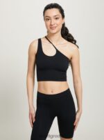 είδη ένδυσης Alcott ασύμμετρο cropped top bk1 μαύρο γυναίκες RRJDJ4247 - Image 4