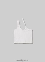 είδη ένδυσης Alcott ασύμμετρο cropped top bk1 μαύρο γυναίκες RRJDJ4249 - Image 6