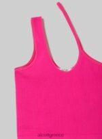 είδη ένδυσης Alcott ασύμμετρο cropped top bk1 μαύρο γυναίκες RRJDJ4164 - Image 7