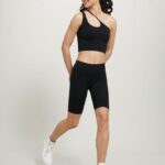 είδη ένδυσης Alcott ασύμμετρο cropped top bk1 μαύρο γυναίκες RRJDJ4247
