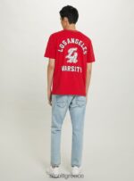 είδη ένδυσης Alcott βαμβακερό μπλουζάκι με varsity patch c0020 εκρού άνδρες RRJDJ4991 - Image 5