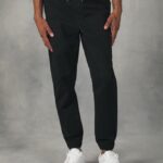 είδη ένδυσης Alcott βαμβακερό παντελόνι jogger με λάστιχο και κορδόνι ky2 kaky μεσαίο άνδρες RRJDJ4895