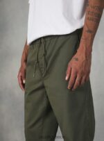 είδη ένδυσης Alcott βαμβακερό παντελόνι jogger με λάστιχο και κορδόνι ky2 kaky μεσαίο άνδρες RRJDJ4997 - Image 4