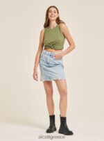 είδη ένδυσης Alcott βασικό cropped top tank με βαμβακερό κόμπο bk1 μαύρο γυναίκες RRJDJ4263 - Image 2