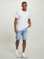 είδη ένδυσης Alcott βερμούδα τζιν slim fit d004 μεσαίο γαλάζιο άνδρες RRJDJ41117 - Image 2