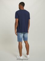 είδη ένδυσης Alcott βερμούδα τζιν slim fit d004 μεσαίο γαλάζιο άνδρες RRJDJ4999 - Image 4