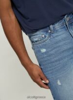 είδη ένδυσης Alcott βερμούδα τζιν slim fit d004 μεσαίο γαλάζιο άνδρες RRJDJ4999 - Image 5