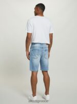 είδη ένδυσης Alcott βερμούδα τζιν slim fit d004 μεσαίο γαλάζιο άνδρες RRJDJ41117 - Image 5