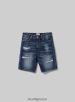 είδη ένδυσης Alcott βερμούδα τζιν slim fit d004 μεσαίο γαλάζιο άνδρες RRJDJ4636 - Image 6