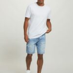 είδη ένδυσης Alcott βερμούδα τζιν slim fit d004 μεσαίο γαλάζιο άνδρες RRJDJ41117