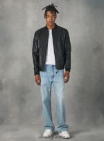 είδη ένδυσης Alcott δερμάτινο bomber jacket bk1 μαύρο άνδρες RRJDJ4749 - Image 2