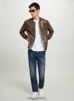 είδη ένδυσης Alcott δερμάτινο bomber jacket bk1 μαύρο άνδρες RRJDJ4787 - Image 3