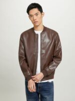 είδη ένδυσης Alcott δερμάτινο bomber jacket bk1 μαύρο άνδρες RRJDJ4787 - Image 4