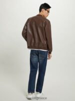 είδη ένδυσης Alcott δερμάτινο bomber jacket bk1 μαύρο άνδρες RRJDJ4787 - Image 5