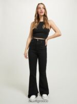 είδη ένδυσης Alcott ελαστικό παντελόνι twill flare wh1 υπόλευκο γυναίκες RRJDJ4290 - Image 3