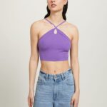είδη ένδυσης Alcott επάνω cropped con scollo incrociato bk1 μαύρο γυναίκες RRJDJ441