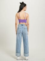 είδη ένδυσης Alcott επάνω cropped con scollo incrociato bk1 μαύρο γυναίκες RRJDJ441 - Image 5
