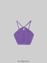 είδη ένδυσης Alcott επάνω cropped con scollo incrociato bk1 μαύρο γυναίκες RRJDJ441 - Image 6