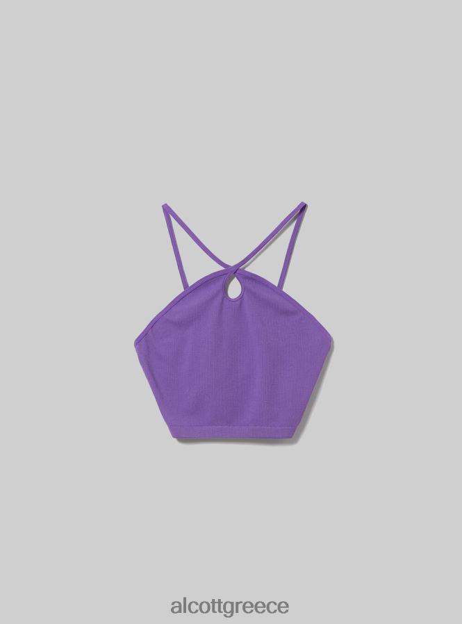 είδη ένδυσης Alcott επάνω cropped con scollo incrociato bk1 μαύρο γυναίκες RRJDJ441 - Image 6