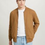 είδη ένδυσης Alcott λινό bomber jacket μπλε άνδρες RRJDJ4741